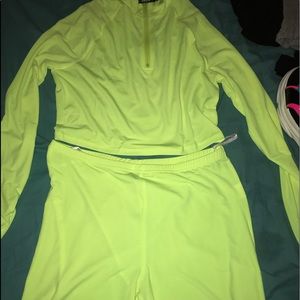 Two Piece Long Sleeve Shorts Set